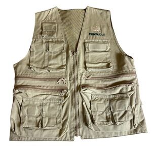 Serturan tour guide Vest Size S Cargo Cusco- picchu perurail hiking beige